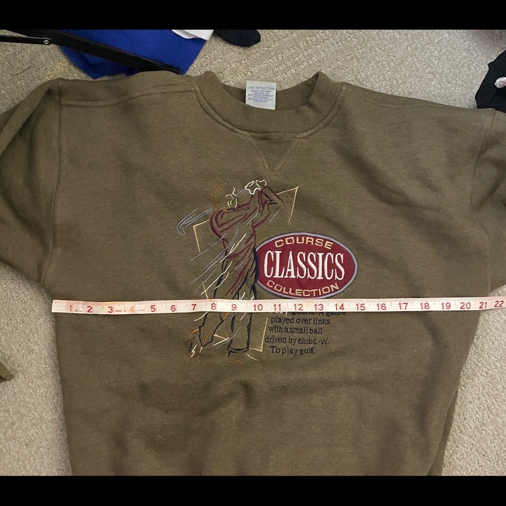 Midwest Embroidery Sweatshirt Golf Vintage Medium - Picture 7 of 8